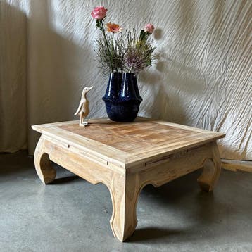 Opium tafel - salontafel -teakhout - vanaf € 119,- TTM Wonen, 50 tot 100 cm, Nieuw, Landelijk, Minder dan 50 cm