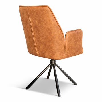 Eetkamerstoel Utah Misty Cognac, Huis en Inrichting, Stoelen, Ophalen of Verzenden, Nieuw