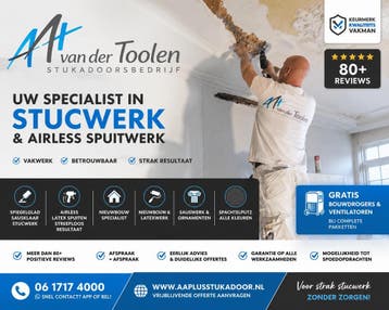 Sausklaar Stucwerk & Airless Latex Spuiten, Garantie, Stucwerk