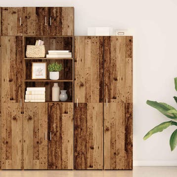 vidaXL buffetkast Oudhout 40 x 42,5 x 185 cm, Minder dan 50 cm, Verzenden, Nieuw, Minder dan 100 cm