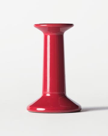 HEMA Kandelaar 7.5x13cm Zwier keramiek rood, Verzenden, Nieuw, Rood