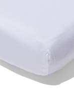 HEMA Splittopper hoeslaken 160x200/210cm jersey wit van sale, Verzenden, Nieuw, Wit