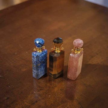 Snuiftabak-fles (3) - Natuurlijke edelsteen - Kristal -