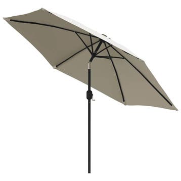 vidaXL Parasol met stalen paal 3 m zandwit, Verzenden, Nieuw, 2 tot 3 meter