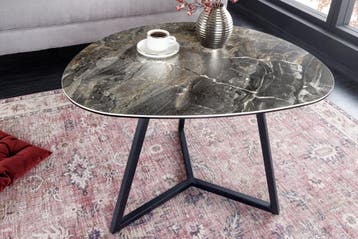 Moderne salontafel MARVELOUS 70cm taupe marmeren keramiek, Ophalen of Verzenden, Nieuw