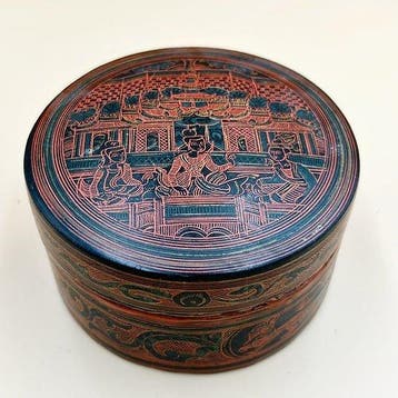 Doos - Hout - Myanmar Lacq Betel