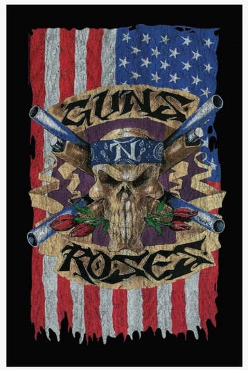 Guns N Roses - Flag - Textielposter officiële merchandise, Ophalen of Verzenden, Nieuw, Poster, Artwork of Schilderij