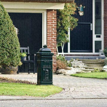 Brievenbus, Klassiek, Engelse, Kolombrievenbus, Vrijstaand, Tuin en Terras, Ophalen of Verzenden, Nieuw, Aluminium, Staande brievenbus