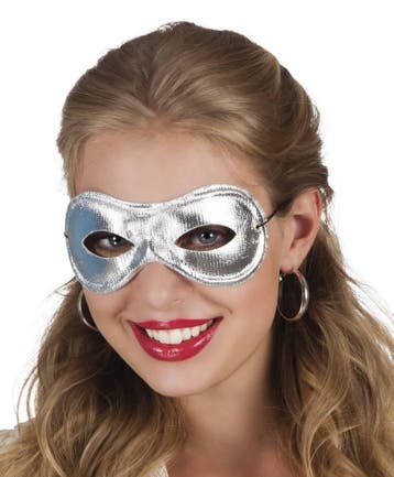 Oogmasker Metallised zilver, Kleding | Dames, Ophalen of Verzenden, Nieuw