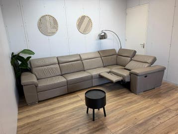 Chateau d’Ax Echt Leren Hoekbank | Elektrische Functie, Huis en Inrichting, Hoekbank, 300 cm of meer, Leer, Ophalen of Verzenden