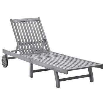 vidaXL Ligbed massief acaciahout, Tuin en Terras, Verzenden, Nieuw