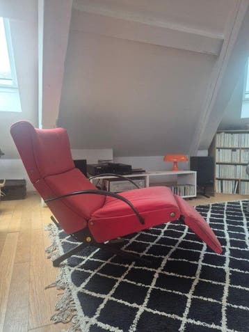 Tecno - Osvaldo Borsani - Fauteuil - P40 - originele rode