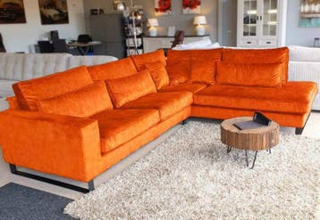 Hoekbank Naarden - hoekbanken - Oranje, Nieuw, 150 cm of meer, Stof, 250 tot 300 cm