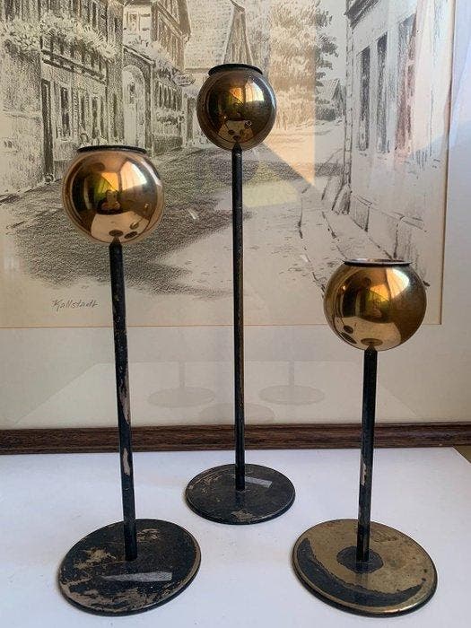 Attributed to Pierre Forssell - Kandelaar - Messing, Antiek en Kunst, Curiosa en Brocante
