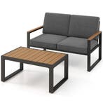 LIVSK Aluminium Terrasmeubelset - Loveseat met Verstelbare R, Verzenden, Nieuw