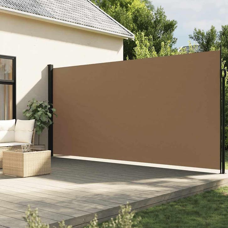 vidaXL Windscherm uittrekbaar 200x300 cm taupe, Tuin en Terras, Zonneschermen, Nieuw, Verzenden