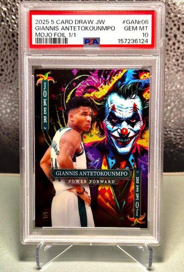 Wild Cards Jokers Wild Giannis Antetokounmpo 1/1 Enige, Nieuw