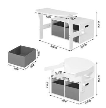 Kinderzitgroep met Tafel, Bank en Opbergboxen, Verzenden, Nieuw