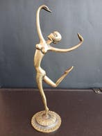 Beeldje - Bailarina arte deco - Brons, Antiek en Kunst