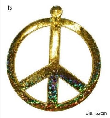Peace teken decoratie King Size, Ophalen of Verzenden, Nieuw