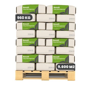 Basaltmeel bodemverbeteraar voor kleibodem (48x - 960 kg -, Verzenden, Mest