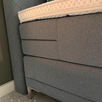 Boxspring Simmer - Avek - 180x210 - Stof Grijs - Avek, Ophalen of Verzenden, Nieuw, Grijs, Modern