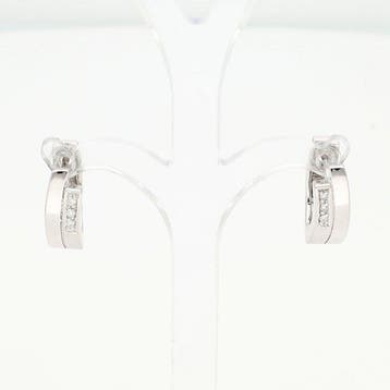Oorbellen - 14 karaat Witgoud Diamant (Natuurlijk), Sieraden, Tassen en Uiterlijk, Oorbellen, Nieuw