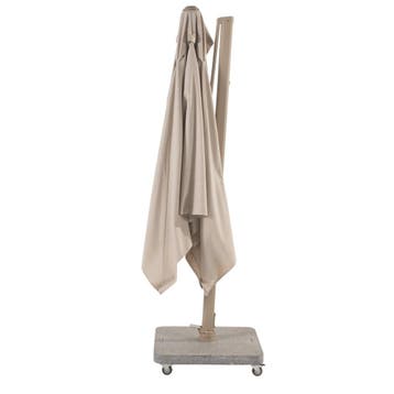 Siesta premium zweefparasol 300x300 cm latte frame sand 4, Ophalen of Verzenden, Nieuw