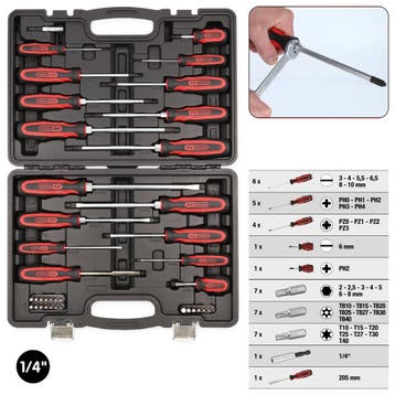 KS Tools ERGOTORQUEplus Schroevendraaier- en Bitset 39-delig, Verzenden, Nieuw