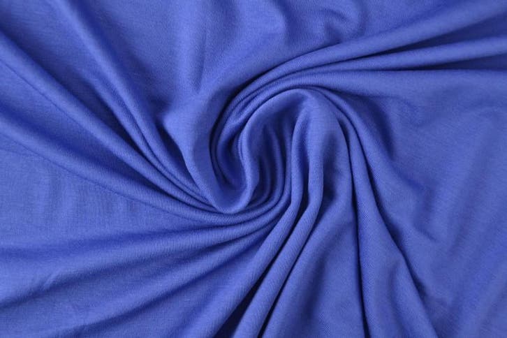 Viscose tricot Blauw - rol 10 meter, Hobby en Vrije tijd, Stoffen en Lappen, Blauw, Nieuw, Verzenden