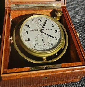 Tweedaagse scheepschronometer - Zenith - Vintage - Messing -, Antiek en Kunst, Antiek | Klokken