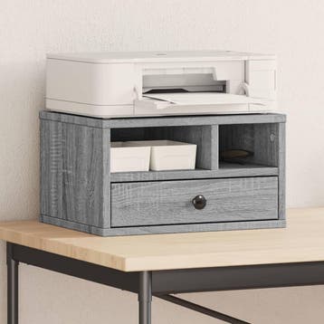 vidaXL Printerkastje 40x32x22,5 cm bewerkt hout grijs sonoma, Computers en Software, Verzenden, Nieuw