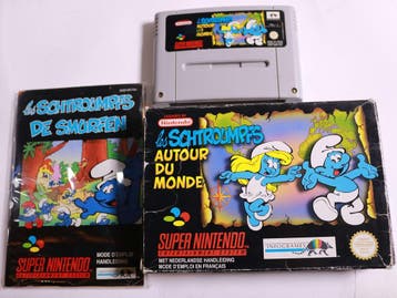 SNES - Les Schtroumpfs: Autour du Monde - Boxed CIB, Spelcomputers en Games, Games | Nintendo Super NES, Ophalen of Verzenden