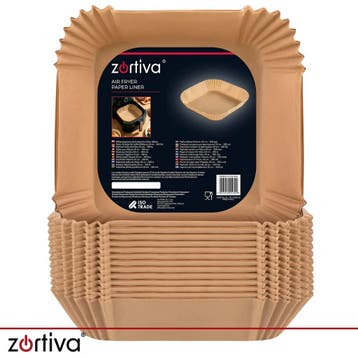 Zortiva Airfryer bakpapier 23 x 23 cm, 100 stuks met anti..., Ophalen of Verzenden, Nieuw