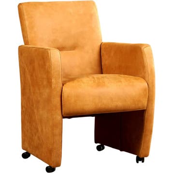 Leren eetkamerstoel Pleasure - Kenia Cognac (cognac) -, Ophalen of Verzenden, Nieuw, Leer, Eigentijds, Modern