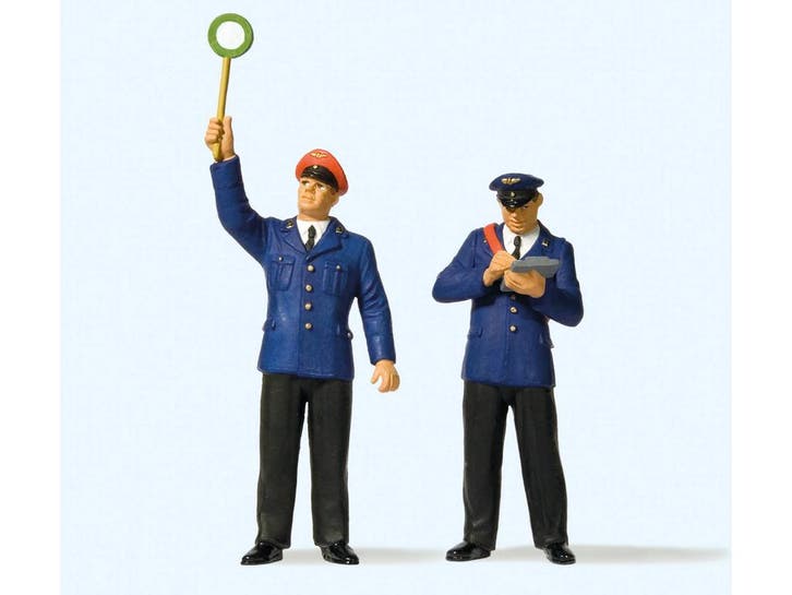 Preiser 44920 Perronwachter en conducteur 1:22,5 (Figuren), Hobby en Vrije tijd, Modelbouw | Figuren en Diorama's, Nieuw, Ophalen of Verzenden