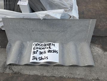 (34x) Vezelcement hulpstukken voor golfplaten SVK, Nieuw