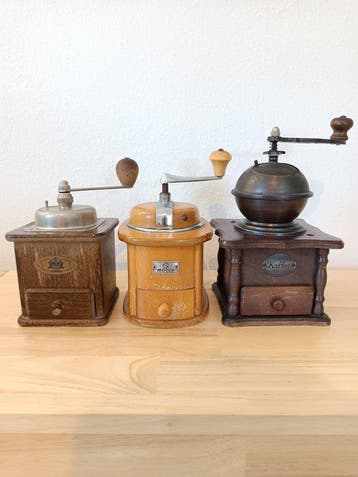 Zassenhaus, KyM - Koffiemolen (3) - Hout, Metaal, Staal, Antiek en Kunst, Antiek | Keukenbenodigdheden