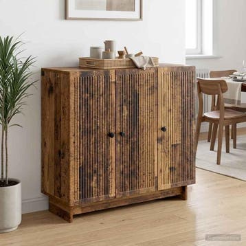 vidaXL Dressoir Oud hout 89 x 34,5 x 80 cm Bewerkt hout, Verzenden, Nieuw, Overige houtsoorten, Minder dan 50 cm