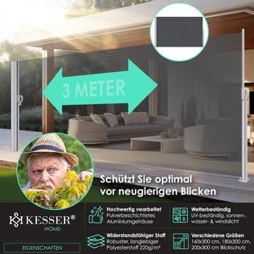 Windscherm uittrekbaar - Oprolbaar - Uitschuifbaar - Camping, Verzenden, Zo goed als nieuw