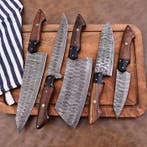 Keukenmes - Chefs knife - gevouwen staal, hout - Noord