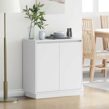 vidaXL LED Sideboard Wit 71 x 34,5 x 75 cm Bewerkt hout, Verzenden, Nieuw