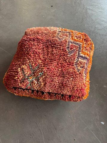 Poef - Vintage Marokkaanse Boujad-vloerkleed poef – met de, Nieuw