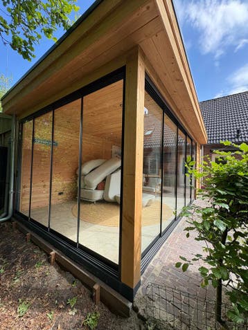 Glazen schuifwanden Overkapping/Veranda/Serre, Ophalen, Nieuw