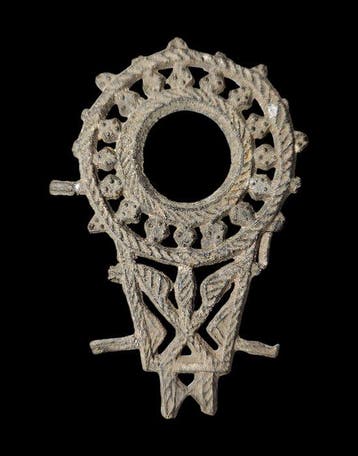 Het Majapahit-rijk Tin - loodlegering Amulet - Vereniging
