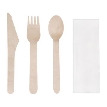 Houten bestekset | 250 stuks | 8,5cm, Verzenden