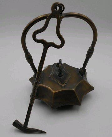 Lamp - Brons - mijnwerkerslamp
