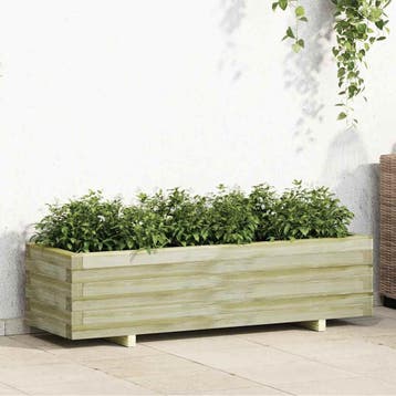 vidaXL Plantenbak verhoogd rechthoekig 120x40x30 cm hout, Tuin en Terras, Verzenden, Minder dan 60 cm, Nieuw, Hout