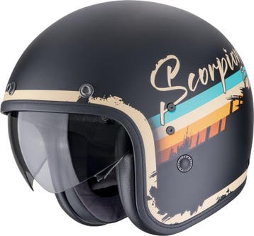 Scorpion Belfast Evo Adonis Zwart Beige Jethelm, Jethelm, Nieuw met kaartje, Overige merken, Heren