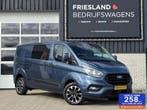 Zakelijke lease - Ford Transit Custom 300 2.0 TDCI Dubbele, Stof, Gebruikt, Euro 6, Blauw